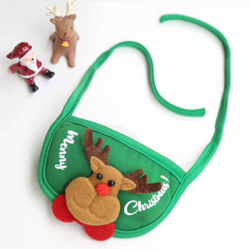 Wholesale Dog Cat Pet Christmas Hat Bibs Scarf Belly Band Teddy French Bulldog Pomeranian Autumn and Winter Clothes